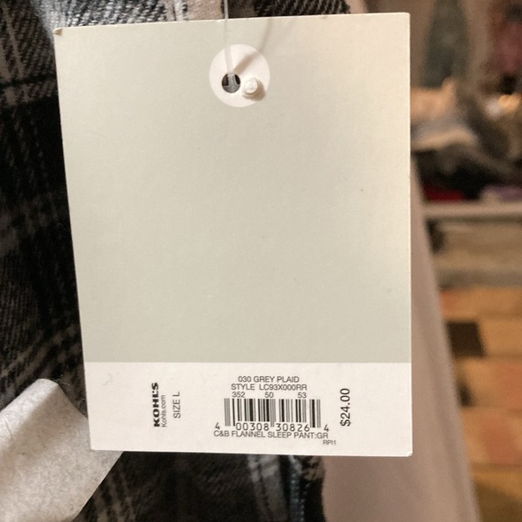 Croft and barrow classic flannel sleep pants - Picture 5 of 6